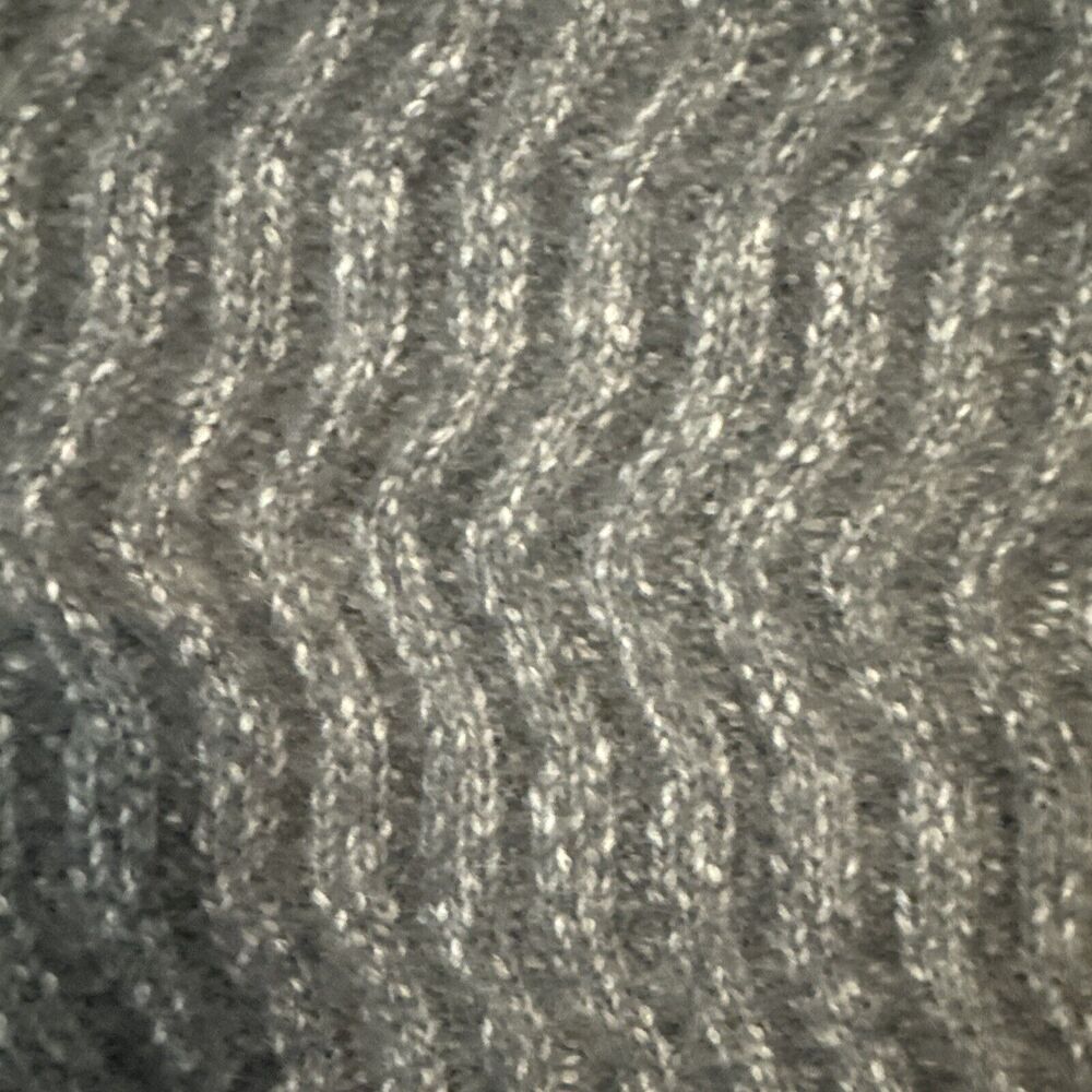 J. Crew Sweater Women Medium Gray Alpaca Merino Chunky Knit Crewneck Boxy Fit - Picture 3 of 7
